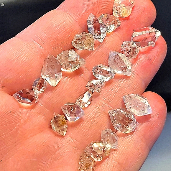 Lot of 21pcs. Mini Herkimer Diamond Crystal 70ctw+ Lot Crystals Rare High Grade - Picture 7 of 10
